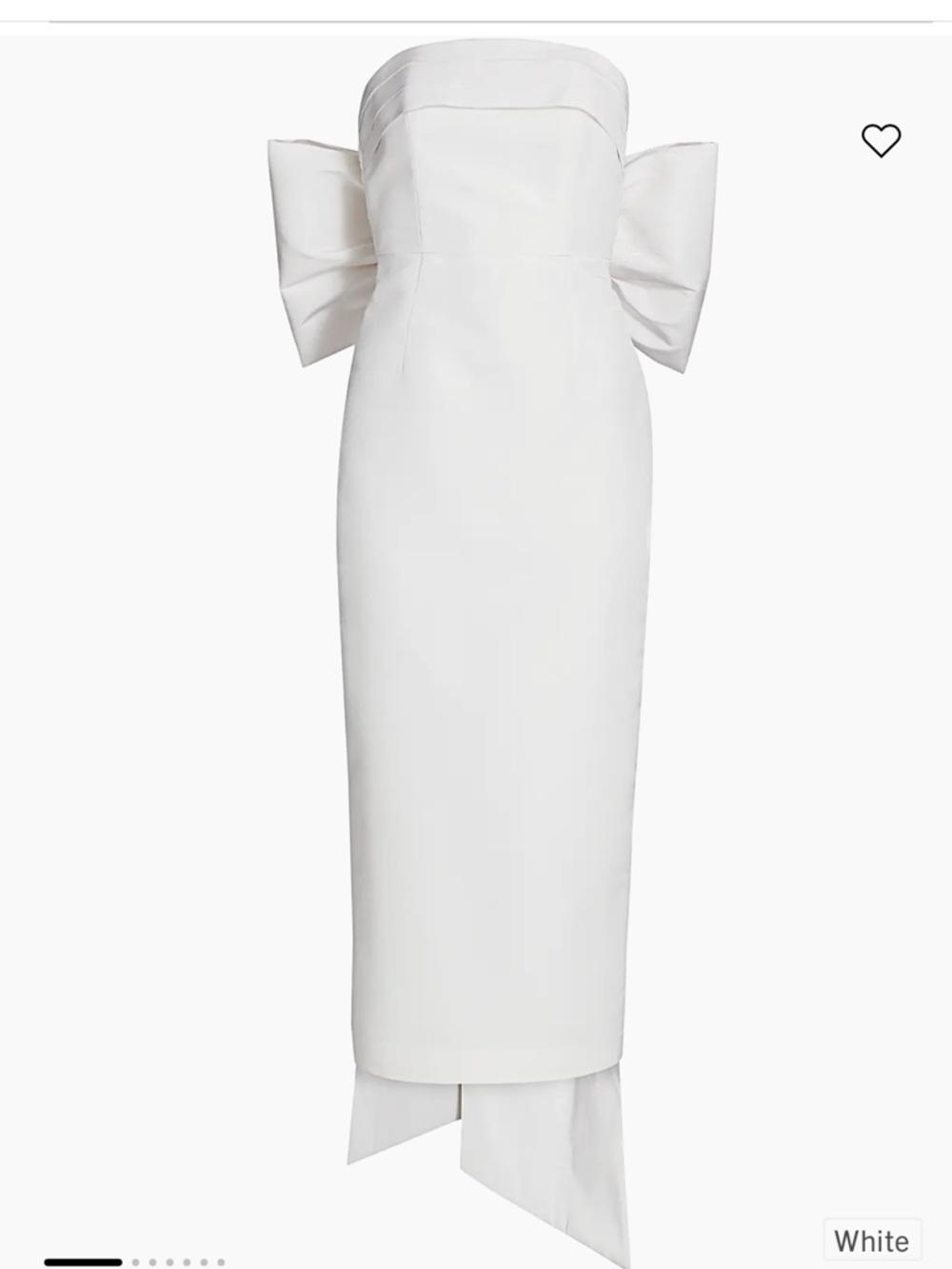 Minimalist White Midi Sheath Dress